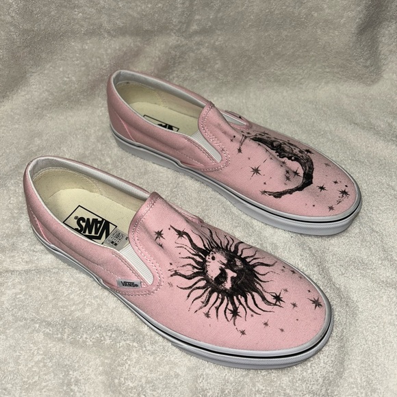 Hand painted custom pink Vans size 10.5 men’s